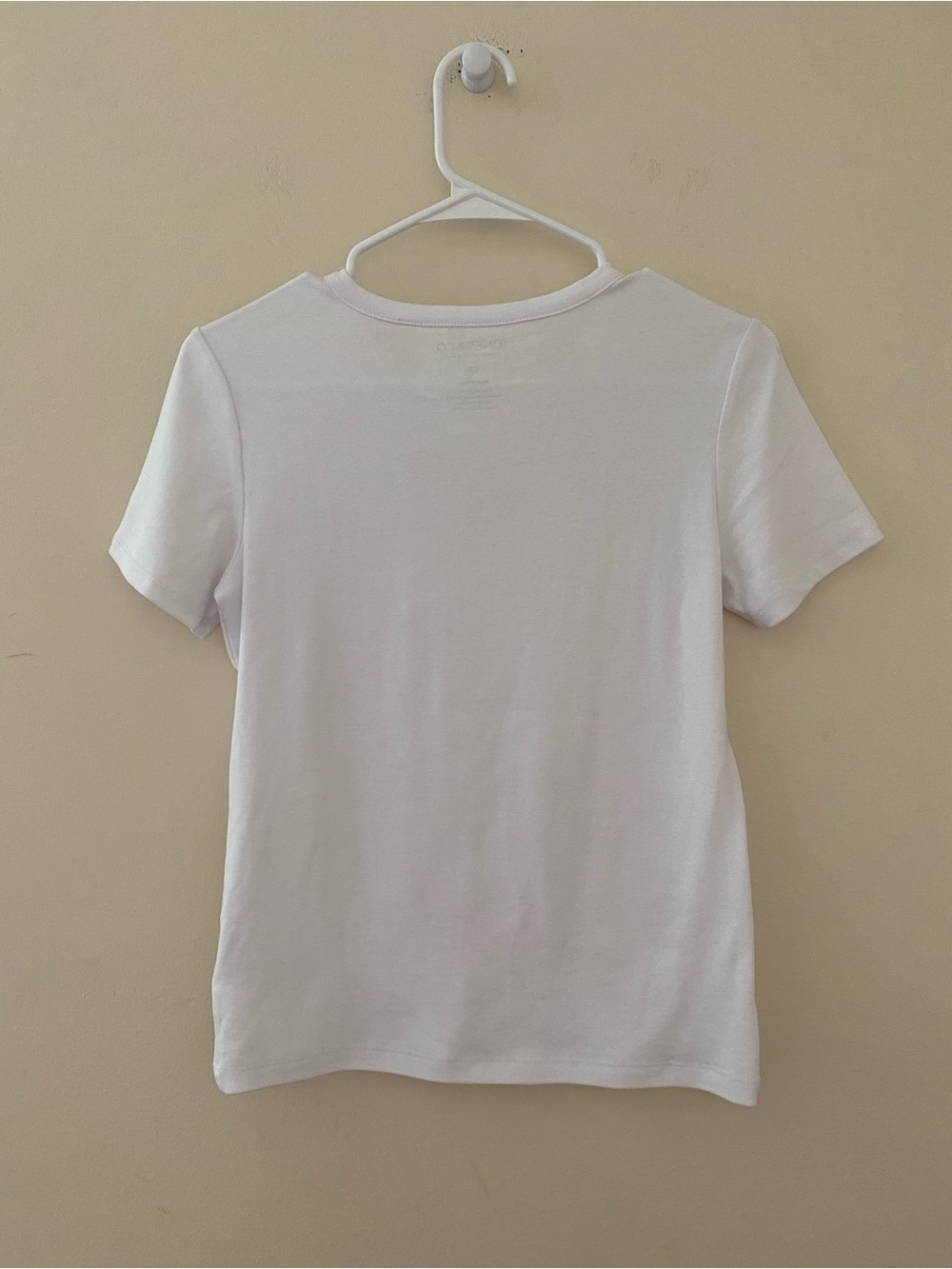 Jones & Co Minimalist White Cotton Modal Tee